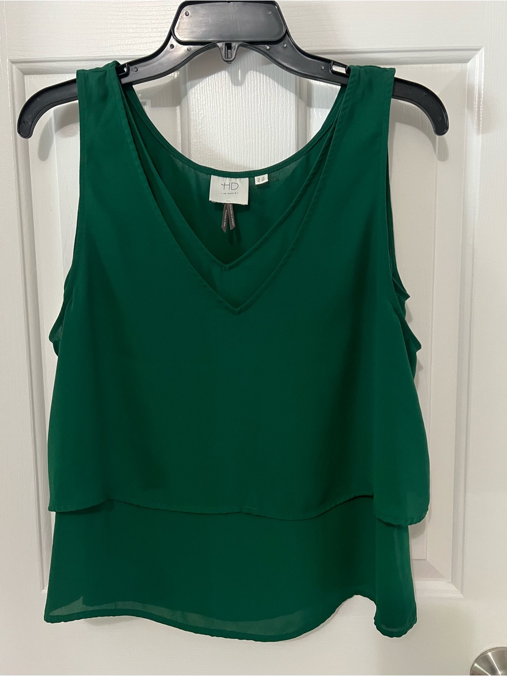 HD in Paris Emerald Layered V-Neck Sleeveless Camisole